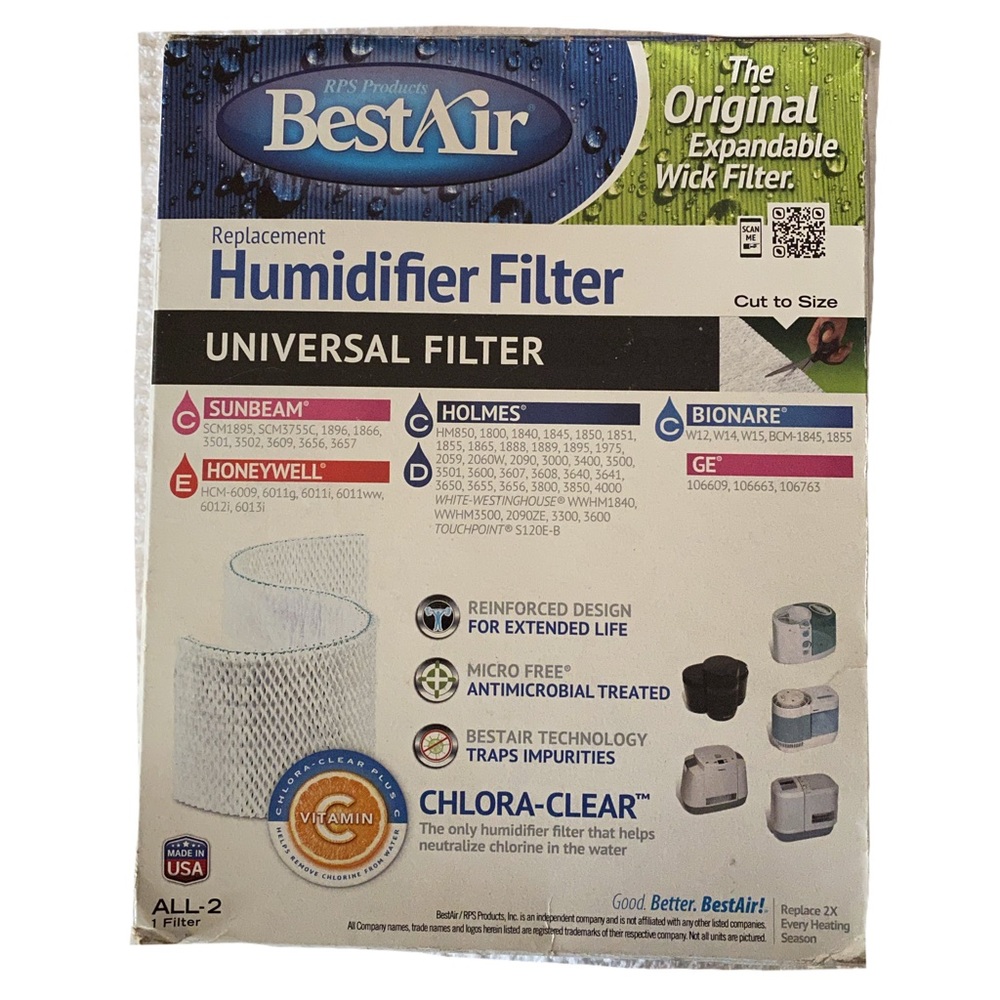 Best Air Replacement Humidifier Filter ALL-2 Universal Filter